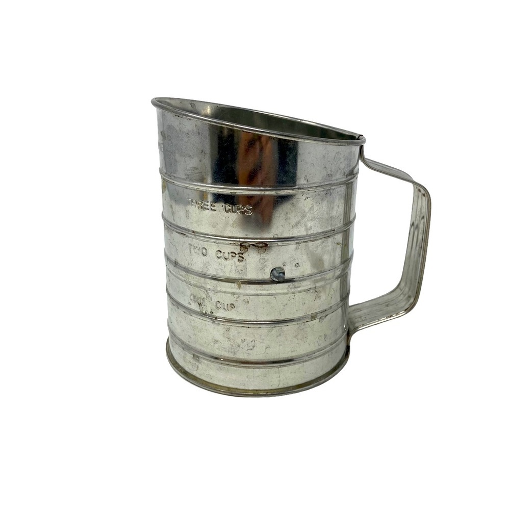 Fairgrove Vintage Stainless Steel 3 Cup Flour Sifter